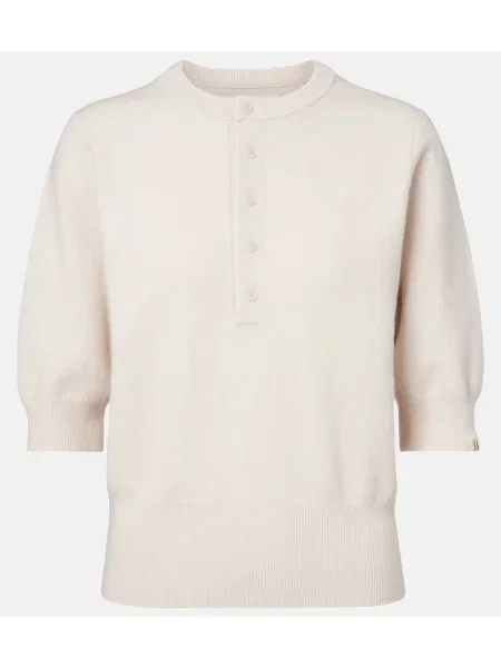 Pulover Extreme Cashmere din cașmir alb