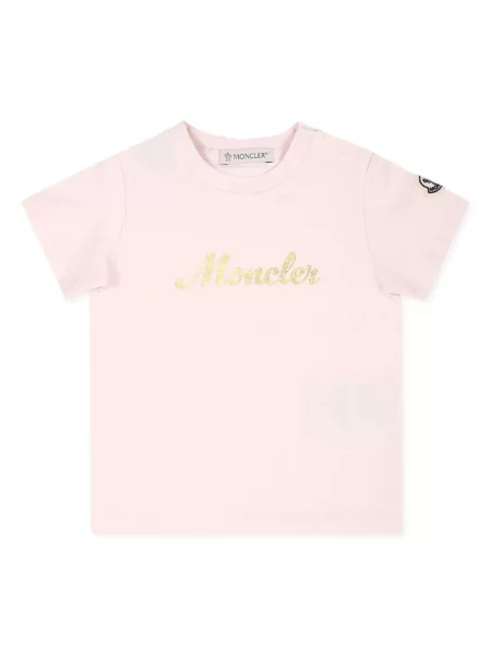Koszulka dziecięca Moncler Enfant różowa