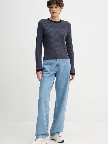 Calvin Klein Jeans Majica z dolgimi rokavi modra