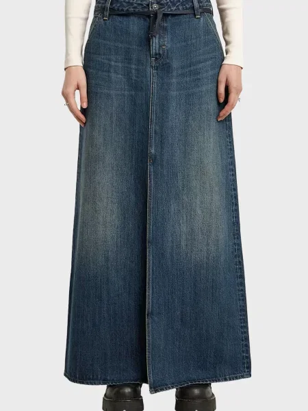 Джинсова спідниця G-star Raw синя