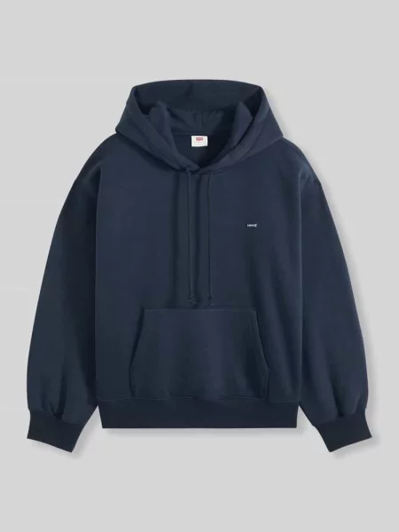 Bluza z kapturem o kroju regular fit z mieszanki bawełny Levi's granatowa