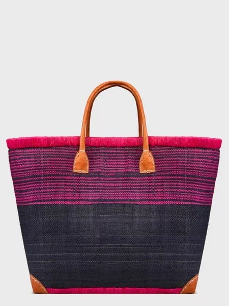 Le Comptoir de la plage Пляжна сумка Mahabo_GM_VIO Солома фіолетовий