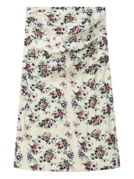 Fustă midi Tory Burch de catifea până la genunchi