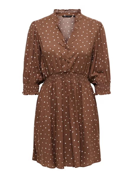ONLY Rochie tip bluză ONLRaya maro alb