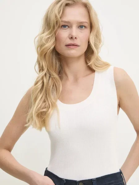 Вълнен топ Answear Lab бежово