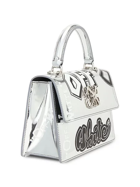 Geantă Off-white cu imagine alb