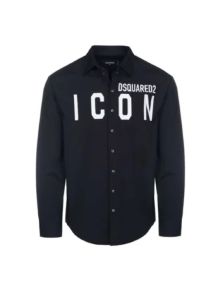 Koszula Dsquared2 z długim rękawem czarna