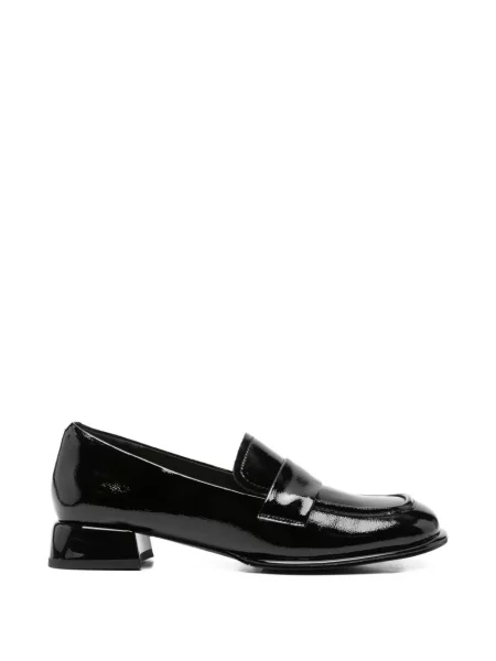 Pantofi loafer Sergio Moretti Firenze cu vârf pătrat negru
