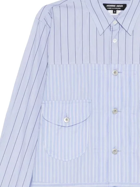 Ριγέ πουκάμισο Comme Des Garçons Homme Deux μπλε