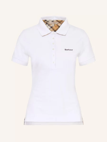 Barbour Koszulka Polo Z Dżerseju Portsdown weiss białe