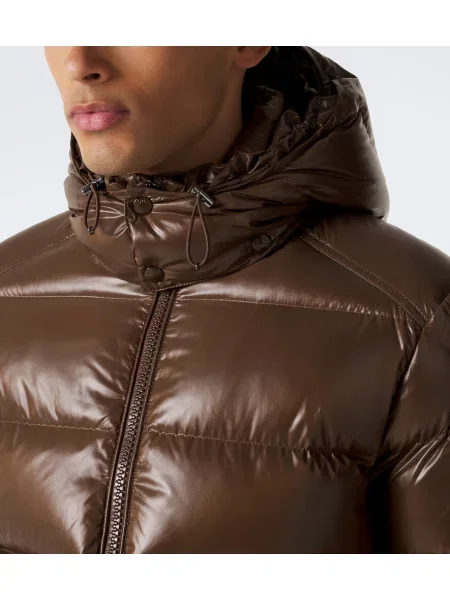 Geacă cu puf Moncler Maya cu glugă maro