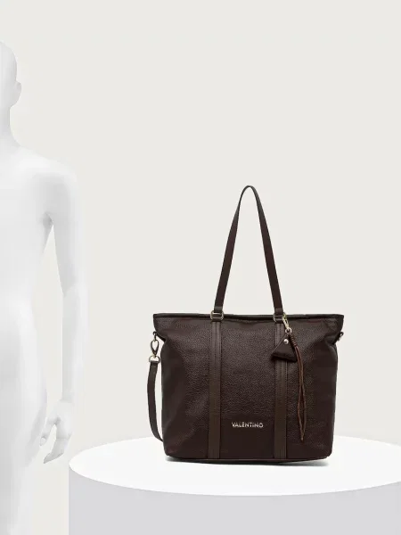 Valentino Bags шопинг чанта дамска от имитация на кожа MAURY кафяво
