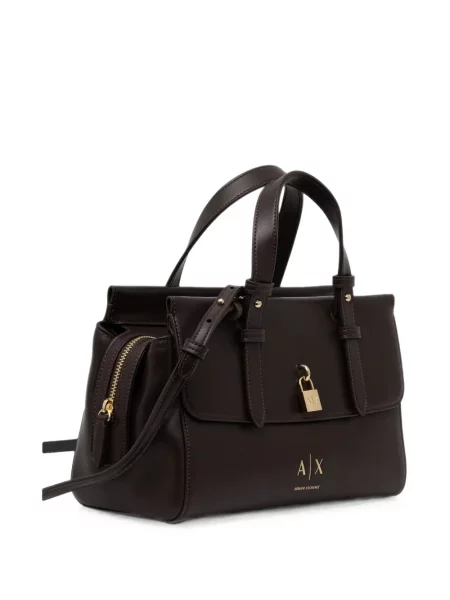 Geantă shopper Armani Exchange cu imagine maro