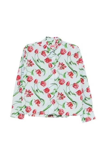 Cămașă Kenzo cu model floral cu imagine albastru