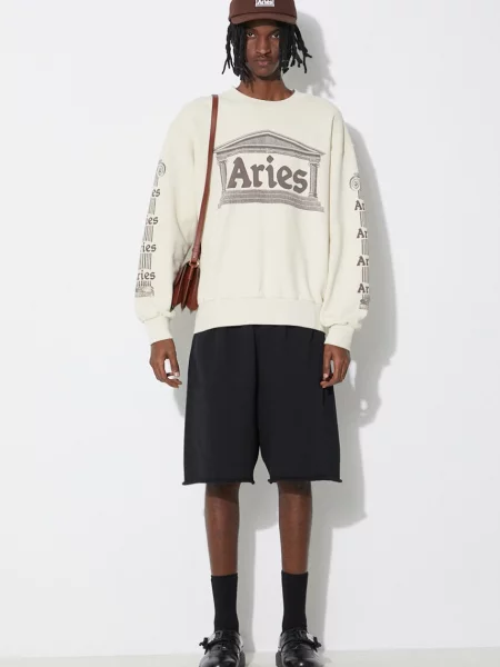 Aries bluza Ancient Column Sweat beżowa