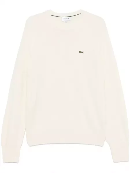 Pulover Lacoste de lână cu decolteu rotund