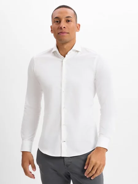 JOOP! koszula biznesowa Pares Mężczyźni Slim Fit jednolity 41 biały
