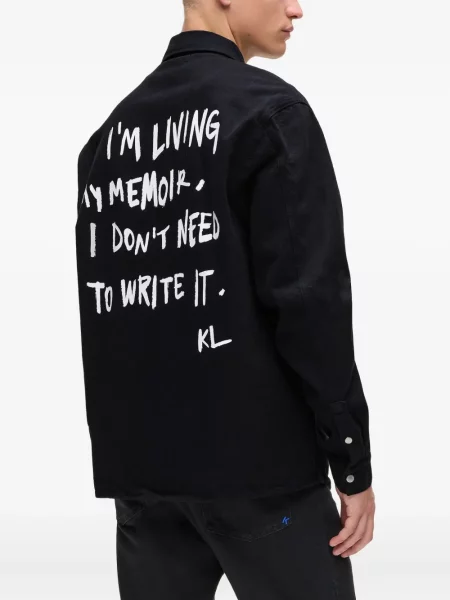 Πουκάμισο Karl Lagerfeld Jeans με σχέδιο μαύρο