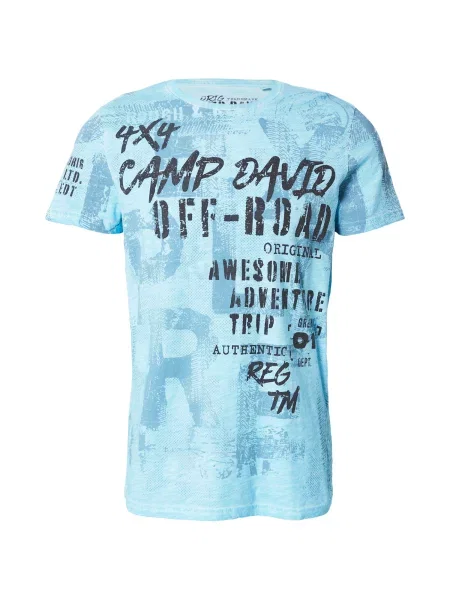 CAMP DAVID Póló füstkék / azúr / égkék