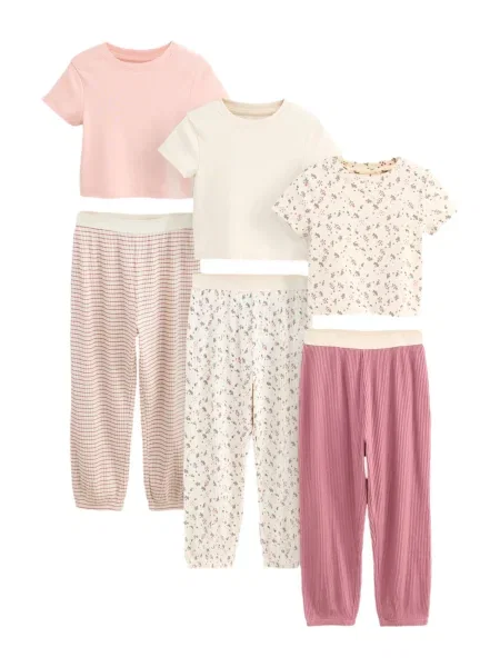 Next Pijamale deschis / verde / roz / magenta bej