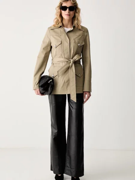 Кожаные брюки Victoria Beckham
