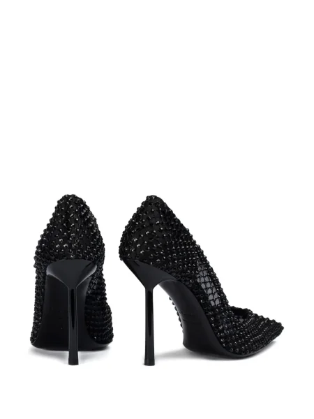 Pantofi cu toc Le Silla plasă de cristal negru