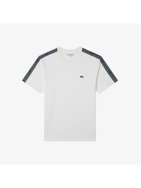 Футболка Lacoste с круглым вырезом белая