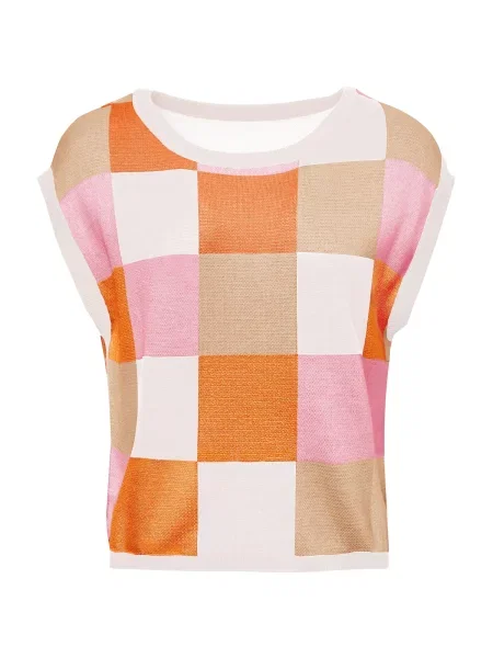 Imily Bela Pulover maro deschis / portocaliu / roz deschis alb