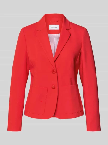 Marynarka w kroju slim fit z kołnierzem z klapami More & More czerwona