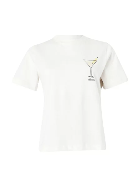 ELLESSE Tricou Bevande galben lămâie / negru alb