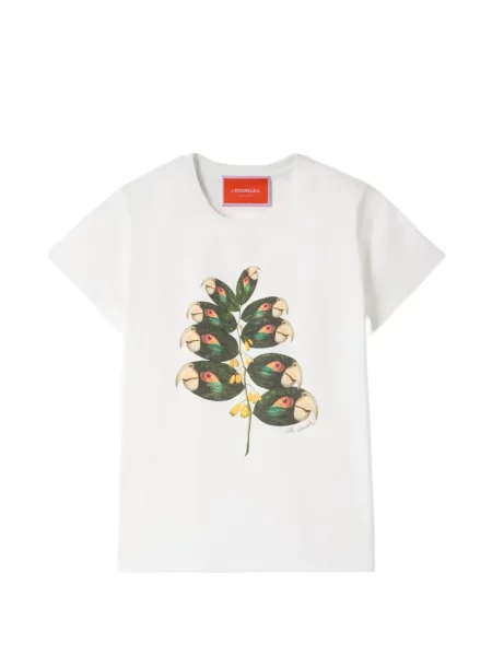 Tricou La Doublej din jerseu alb
