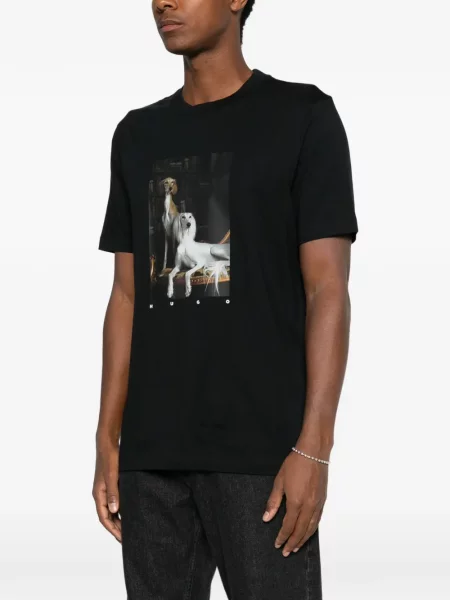 Tricou Hugo cu imagine negru