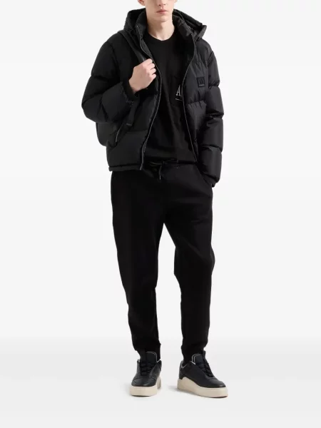 Tricou Armani Exchange cu broderie negru