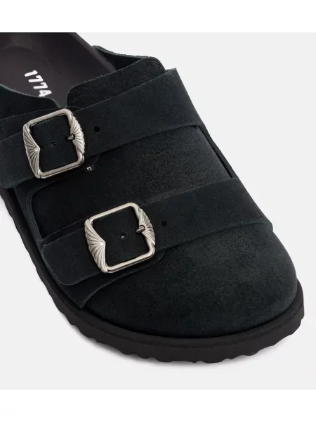 Saboți Birkenstock 1774 din piele de căprioară negru