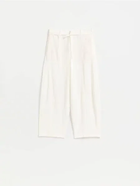 Reserved Pantaloni largi cu șiret alb