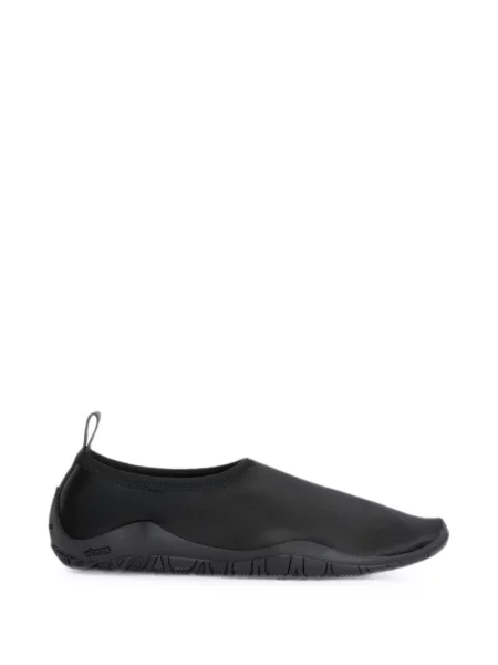 Sneakerși Jil Sander din satin negru