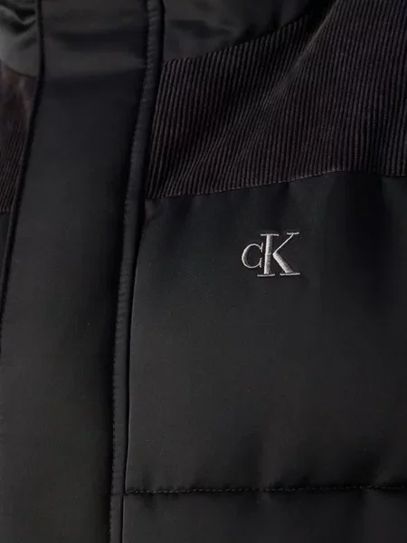 Вельветова джинсова куртка Calvin Klein Jeans чорна