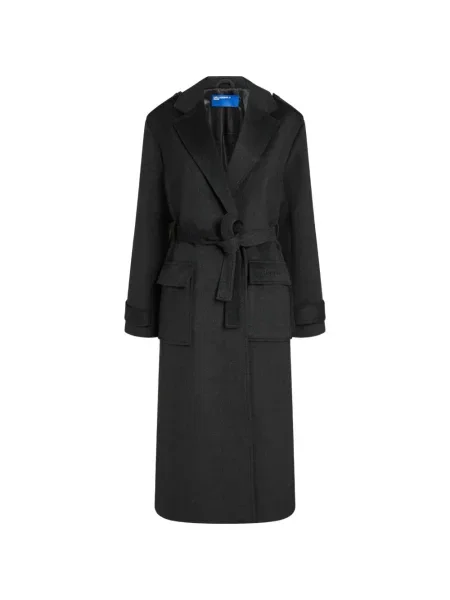 Cu centură lung palton Karl Lagerfeld Jeans negru