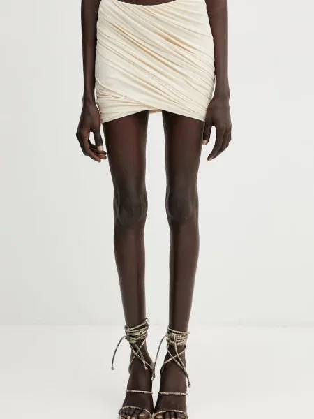 Rick Owens Lilies Luna fustă cu vâscoză bej