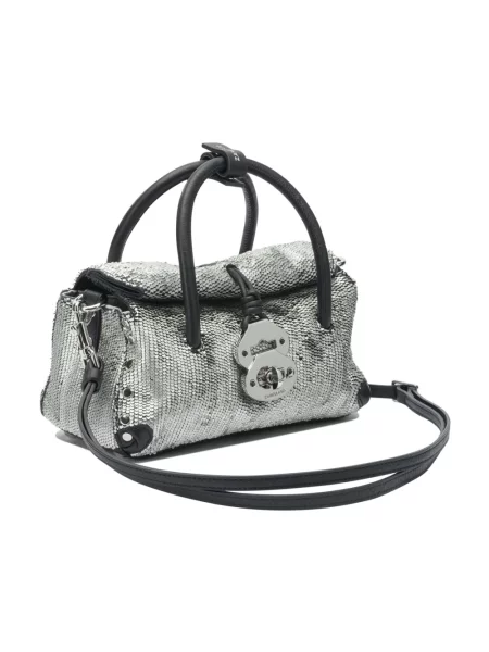 Torebka Zanellato skórzana szara