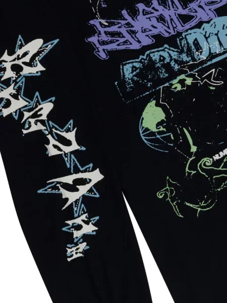 Lung tricou Ripndip cu imagine negru