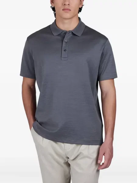 Polo Paul & Shark de mătase gri