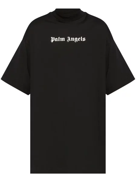 Rochie tip cămașă Palm Angels cu imagine negru