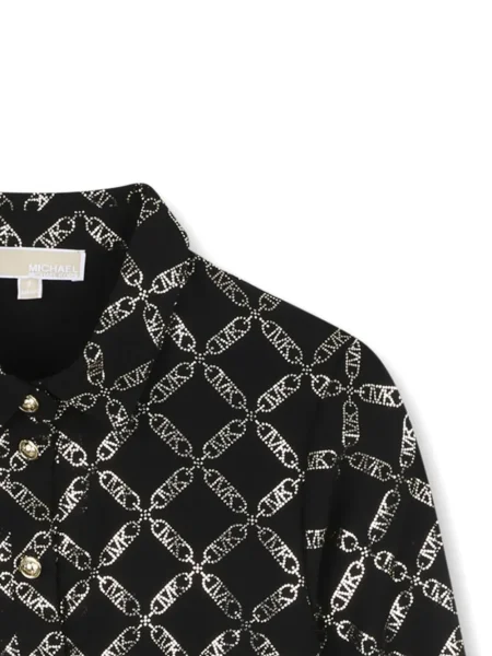 Sukienka koszulowa dziecięca Michael Kors czarna