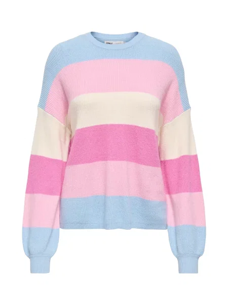 ONLY Pulover ONLATIA crem / pastel / roz / roz albastru
