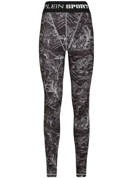 Leggings Plein Sport cu imagine negru