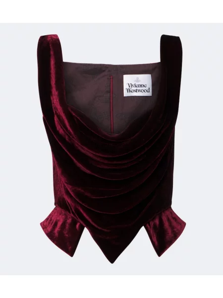 Top Vivienne Westwood de catifea drapat