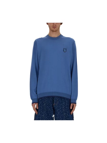 Sweter Maison Kitsune niebieski