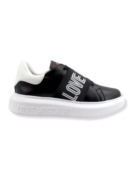Sneakersy Love Moschino skórzane czarne
