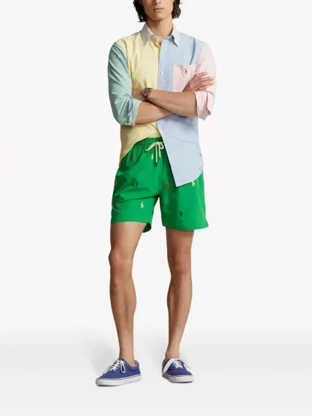 Hlače Polo Ralph Lauren s vezom s cvjetnim printom s vezicama plava